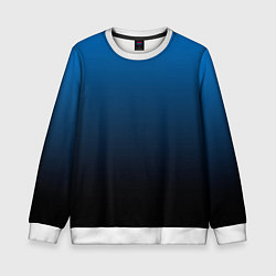 Свитшот детский Blue gradient, цвет: 3D-белый