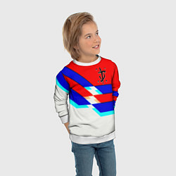 Свитшот детский Doom geometry cyber sport, цвет: 3D-белый — фото 2