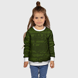 Свитшот детский Кирпичная стена, цвет: 3D-белый — фото 2