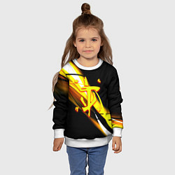 Свитшот детский Doom геометрия из полос, цвет: 3D-белый — фото 2