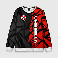 Свитшот детский Umbrella corp - красные фрагменты, цвет: 3D-белый