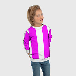 Свитшот детский Color white and pink, цвет: 3D-белый — фото 2