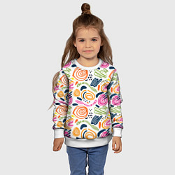 Свитшот детский Яркие спирали, цвет: 3D-белый — фото 2