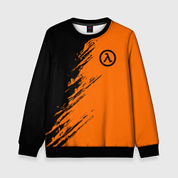 Свитшот детский Half Life - black and orange, цвет: 3D-черный