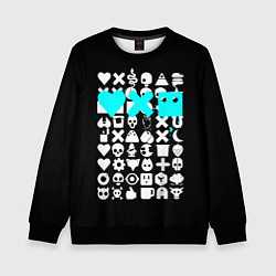 Свитшот детский Love Death and Robots синий, цвет: 3D-черный