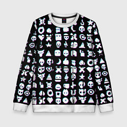 Свитшот детский Любовь смерть и роботы глитч, цвет: 3D-белый