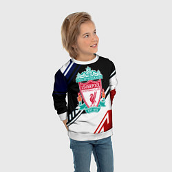 Свитшот детский Liverpool geometry sport, цвет: 3D-белый — фото 2