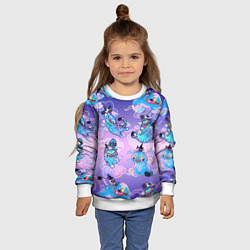 Свитшот детский Тигр с сорокой, цвет: 3D-белый — фото 2