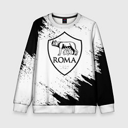 Свитшот детский ROMA черно белые штрихи, цвет: 3D-белый