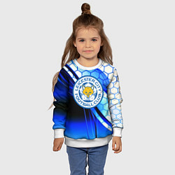 Свитшот детский Лестер сити броня соты, цвет: 3D-белый — фото 2