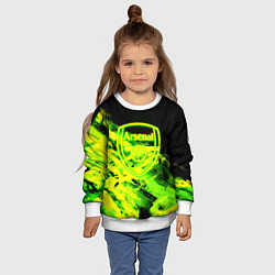 Свитшот детский Арсенал кислотные краски, цвет: 3D-белый — фото 2