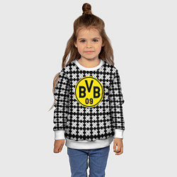 Свитшот детский Borussia pattern geometry, цвет: 3D-белый — фото 2