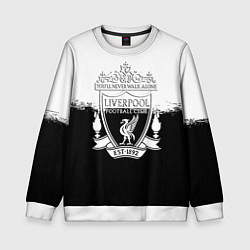 Свитшот детский Liverpool краски черно белые, цвет: 3D-белый