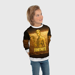 Свитшот детский Fortnite золотой Мидас, цвет: 3D-белый — фото 2