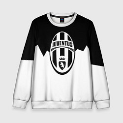 Свитшот детский Ювентус черно белая геометрия, цвет: 3D-белый