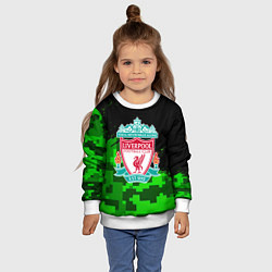 Свитшот детский Ливерпуль камуфляж краски, цвет: 3D-белый — фото 2