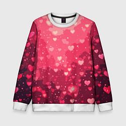 Детский свитшот Розовый с сердечками паттерн