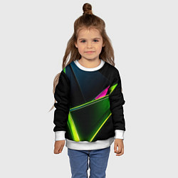 Свитшот детский Неоновое освещение, цвет: 3D-белый — фото 2
