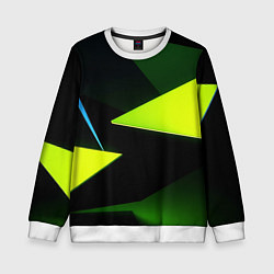 Свитшот детский Geometric shapes, цвет: 3D-белый