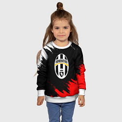 Свитшот детский Ювентус краски текстура, цвет: 3D-белый — фото 2