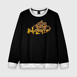 Детский свитшот Хэллоуин - Тыква в паутине