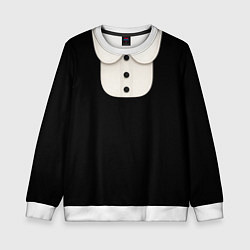 Свитшот детский Девочка Уэнздей Аддамс, цвет: 3D-белый