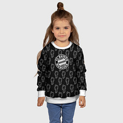 Свитшот детский Бавария Мюнхен люди паттерн, цвет: 3D-белый — фото 2