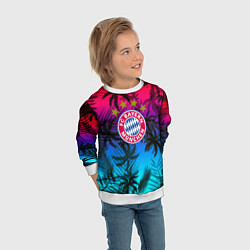 Свитшот детский Бавария Мюнхен неон тропики, цвет: 3D-белый — фото 2