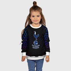 Свитшот детский ФК Тоттенхэм соты, цвет: 3D-белый — фото 2