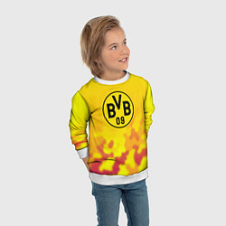 Свитшот детский Borussia камуфляж желтый текстура, цвет: 3D-белый — фото 2