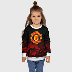 Свитшот детский Манчестер Юнайтед камуфляж текстура, цвет: 3D-белый — фото 2