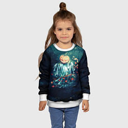 Свитшот детский Тыква призрак, цвет: 3D-белый — фото 2