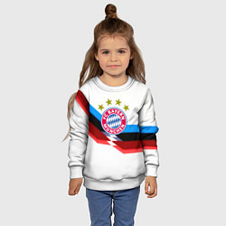 Свитшот детский Бавария Мюнхен геометрия спорт, цвет: 3D-белый — фото 2