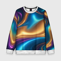 Свитшот детский Сплавы разноцветные, цвет: 3D-белый