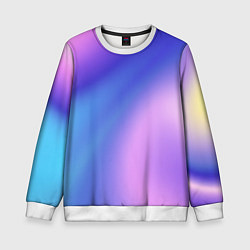 Свитшот детский Color multicolored gradient, цвет: 3D-белый