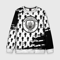 Детский свитшот Манчестер сити краски люди