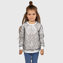 Свитшот детский Вензельные цветы, цвет: 3D-белый — фото 2