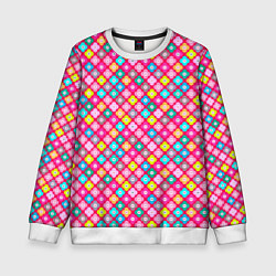 Детский свитшот Разноцветный цветочный узор ретро