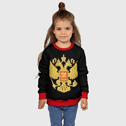 Свитшот детский Герб России: золото, цвет: 3D-красный — фото 2