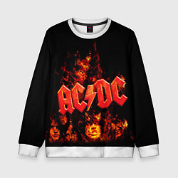 Свитшот детский AC/DC Flame, цвет: 3D-белый