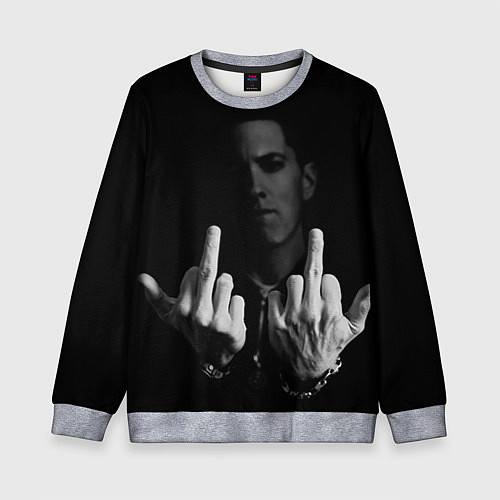Детский свитшот Eminem Fuck / 3D-Меланж – фото 1