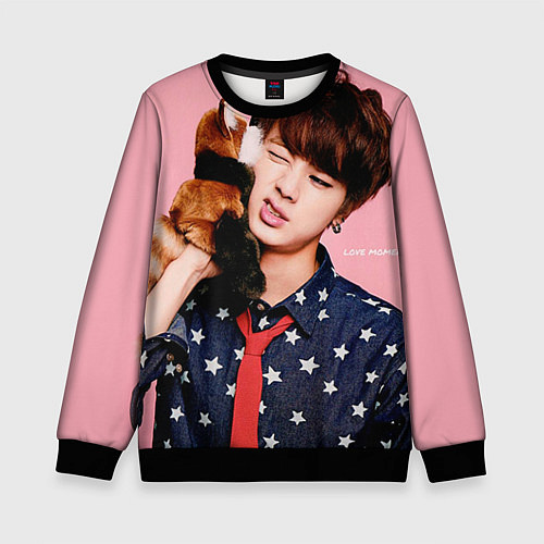 Детский свитшот BTS: Love Me / 3D-Черный – фото 1