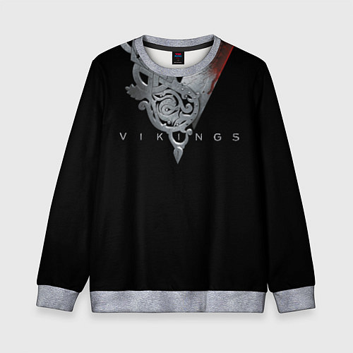 Детский свитшот Vikings Emblem / 3D-Меланж – фото 1