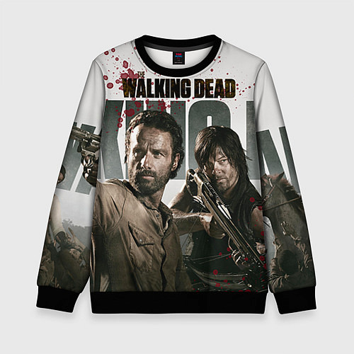 Детский свитшот Walking Hunters / 3D-Черный – фото 1