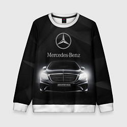 Свитшот детский Mercedes, цвет: 3D-белый