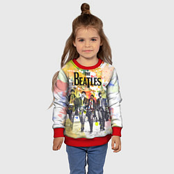 Свитшот детский The Beatles: Colour Spray, цвет: 3D-красный — фото 2