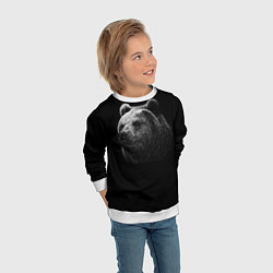 Свитшот детский Взгляд мишки, цвет: 3D-белый — фото 2