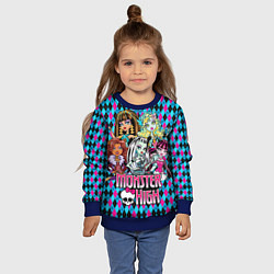 Свитшот детский Monster High, цвет: 3D-синий — фото 2