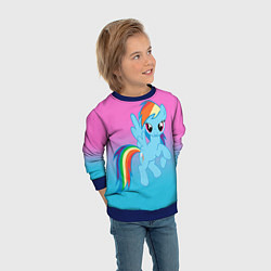 Свитшот детский My Little Pony, цвет: 3D-синий — фото 2