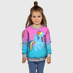 Свитшот детский My Little Pony, цвет: 3D-меланж — фото 2